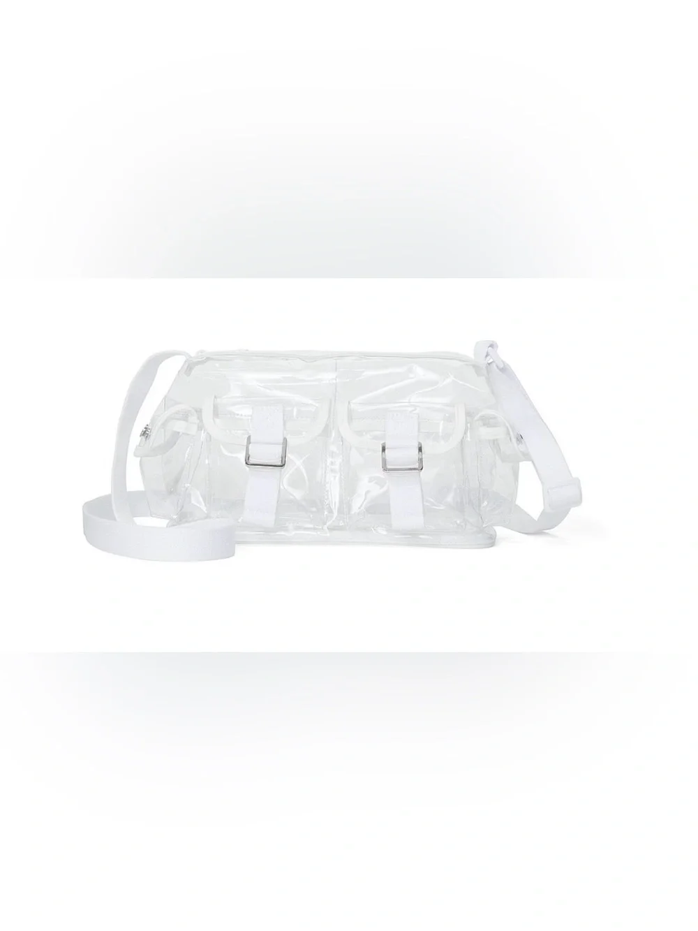 🆕 Victoria’s Secret PINK White Medium Clear Crossbody Bag